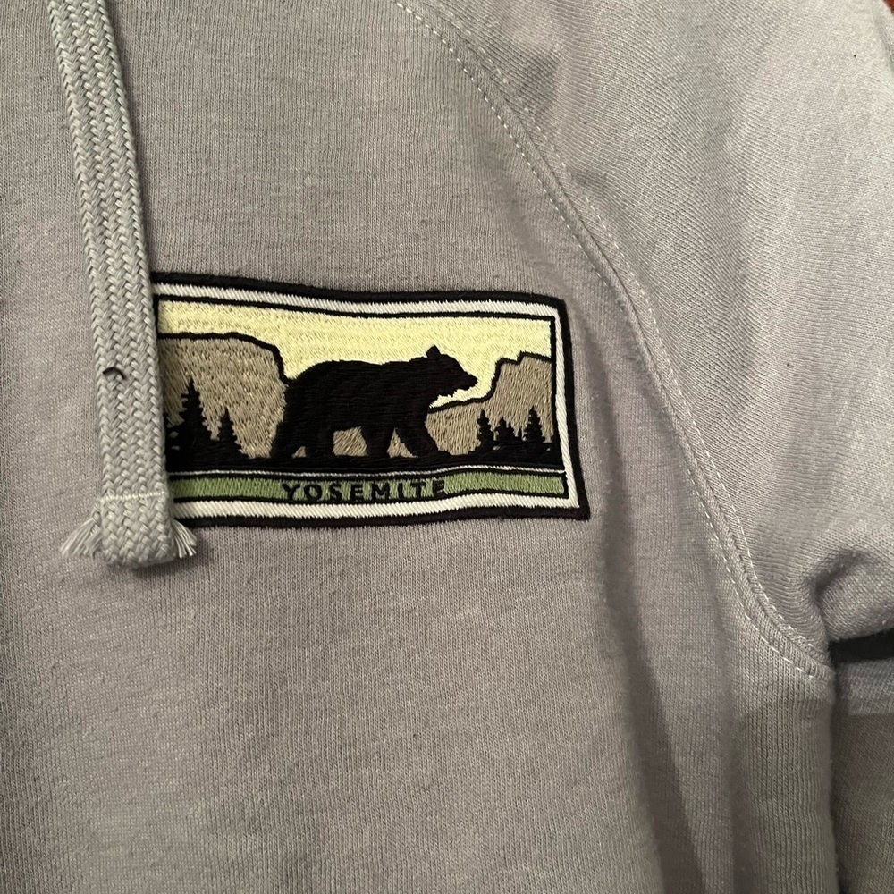 The North Face Gray Logo Hoodie Women Sz M Yosemite - Picture 4 of 7